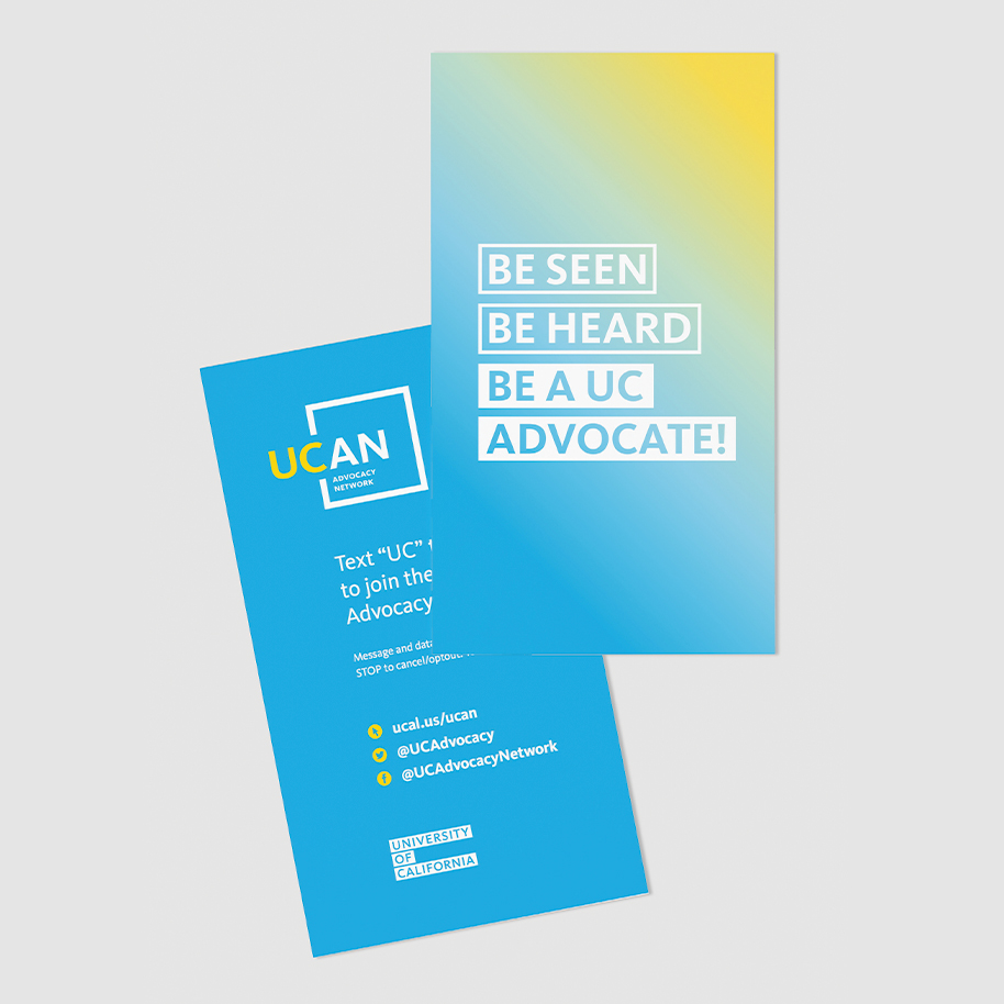 Be a UC advocate card